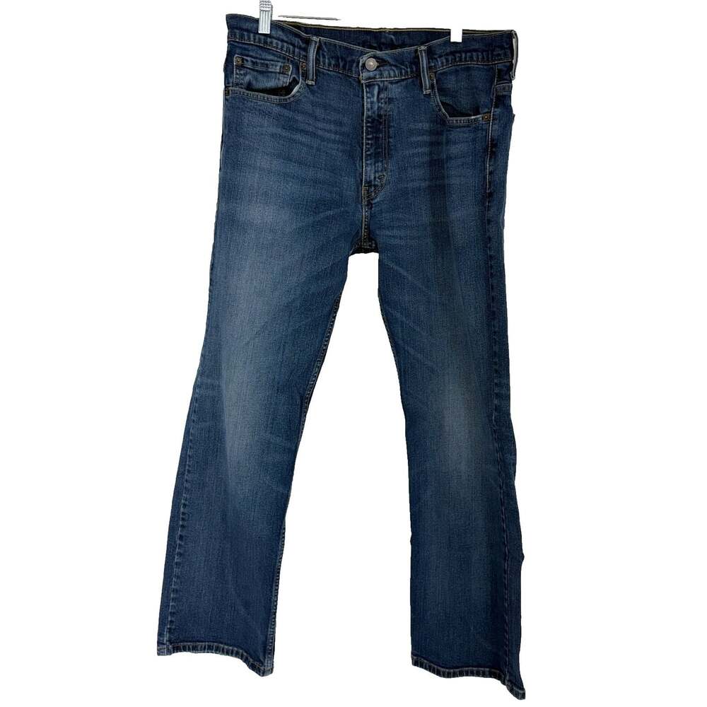 Levis Men 34x32 Fits 34x30 569 Loose Straight Jeans Baggy Y2K Style Whiskering